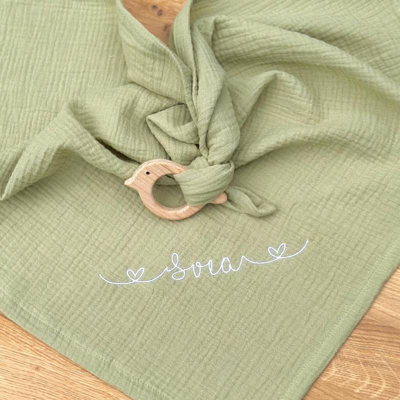Bio-Spucktuch Mit Namen Personalisiert Greifling - Weiches Musselin Aus Biobaumwolle | Mulltuch, Stillschal, Geschenk Zur Geburt & Taufe von Etsy - Hirschgarten