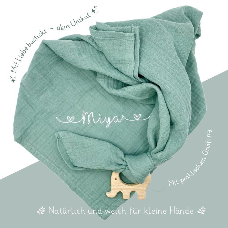 Spucktuch Mit Namen Personalisiert Holzgreifling - Musselintuch Aus 100 % Baumwolle | Mulltuch, Stillschal, Geschenk Zur Geburt & Taufe von Etsy - Hirschgarten