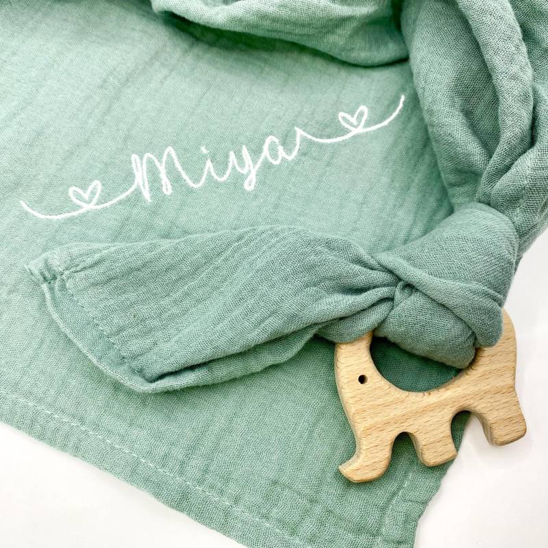 Spucktuch Mit Namen Personalisiert Holzgreifling - Musselintuch Aus 100 % Baumwolle | Mulltuch, Stillschal, Geschenk Zur Geburt & Taufe von Etsy - Hirschgarten