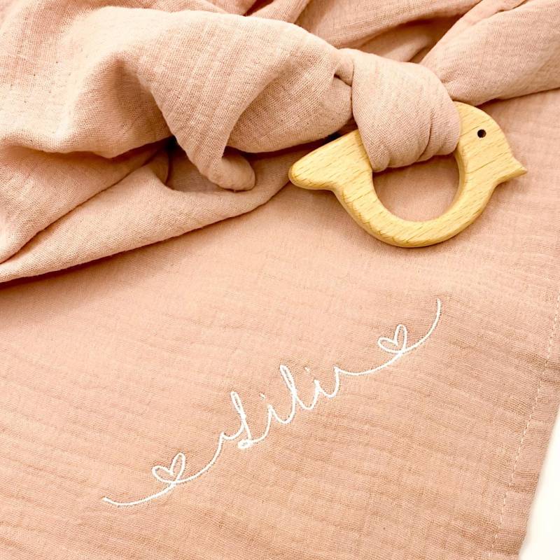 Spucktuch Mit Namen Personalisiert Holzgreifling - Musselintuch Aus 100 % Baumwolle | Mulltuch, Stillschal, Geschenk Zur Geburt & Taufe von Etsy - Hirschgarten