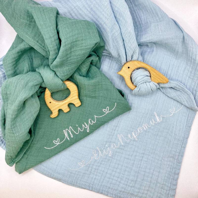 Spucktuch Mit Namen Personalisiert Holzgreifling - Musselintuch Aus 100 % Baumwolle | Mulltuch, Stillschal, Geschenk Zur Geburt & Taufe von Etsy - Hirschgarten