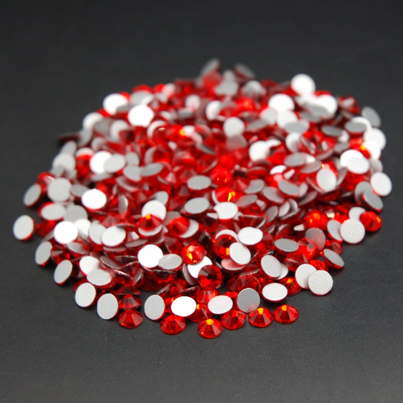 Ss3-Ss30 1440 Stück Hoch Qualität Kristall Glas Strass Light Siam Farbe Kein Hotfix Nagel-Dekoration von Etsy - HisenleeDIY