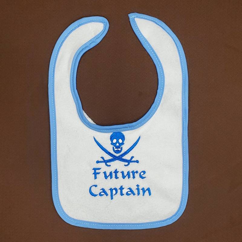 Baby Lätzchen - Weißer Pirat ""Future Captain"" Jack Rackham von Etsy - Hobbidashery