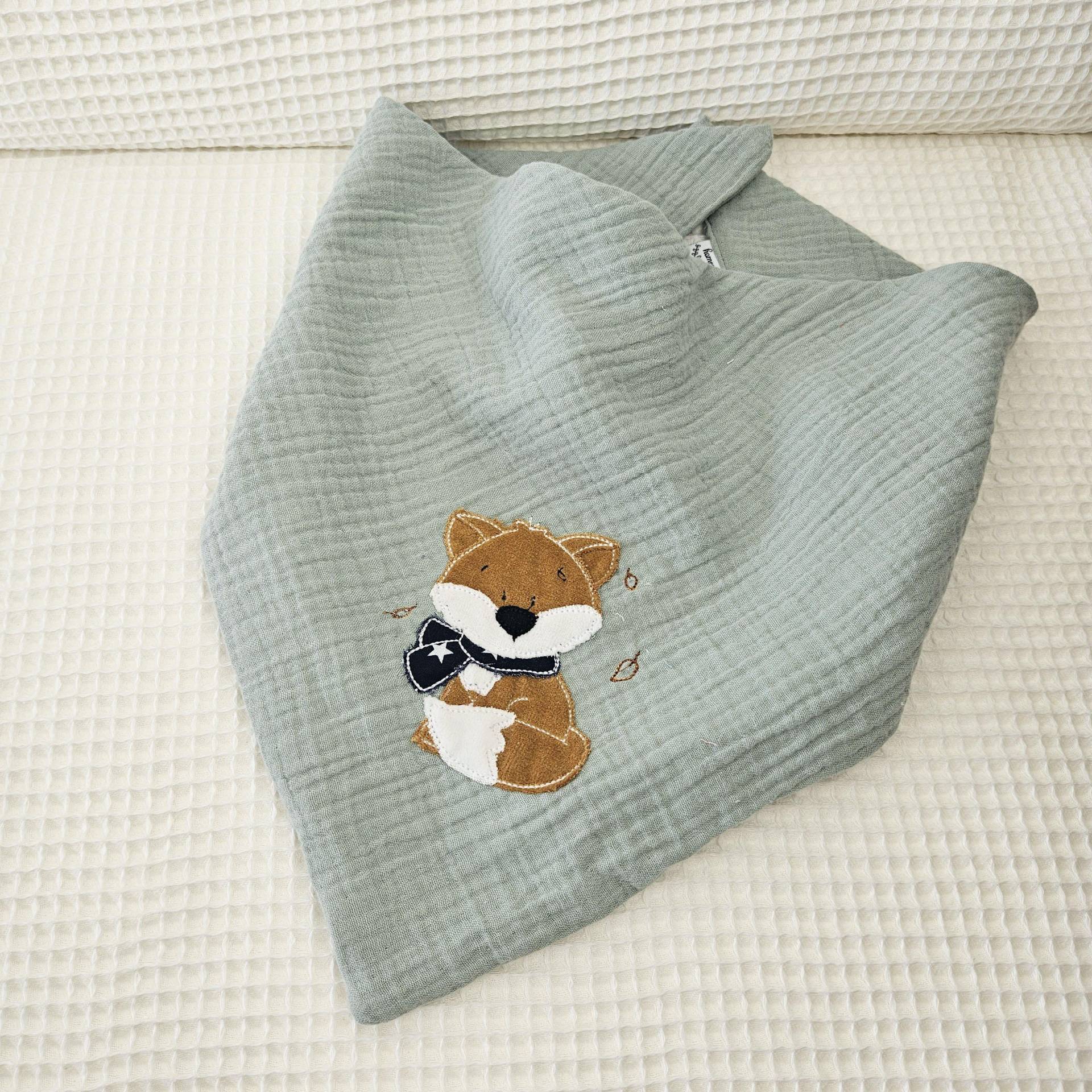 Halstuch Kinder Mit Fuchs, Personalisierbar, Musselin Spucktuch, Schnuffeltuch Babys, Geschenke Für Kinder, Lätzchen Personalisiert von Etsy - HomemadebyBritta
