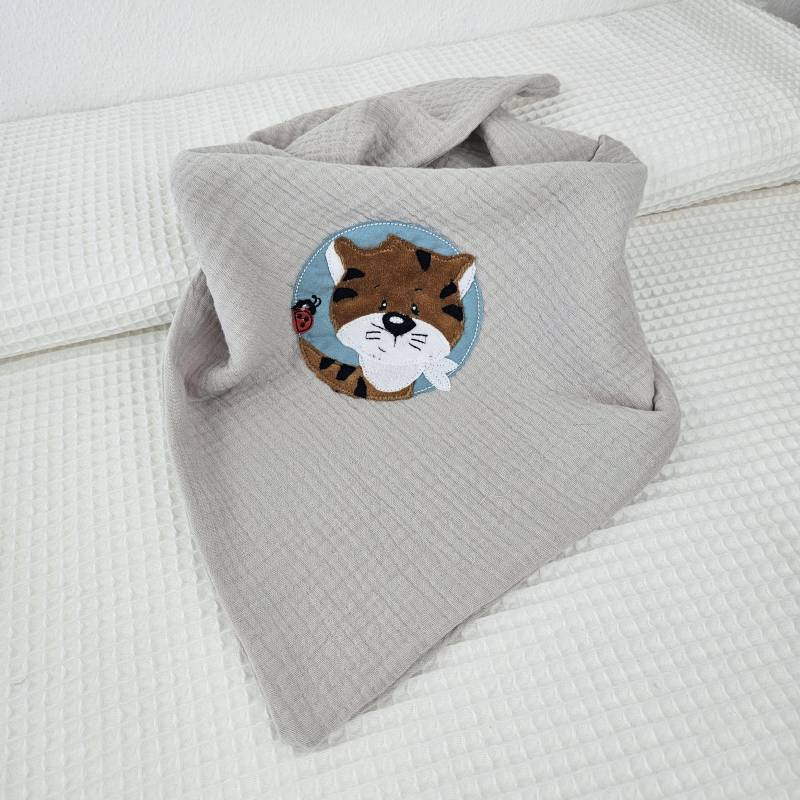 Kinder Halstuch Mit Tiger, Personalisierbar, Musselin Spucktuch, Schnuffeltuch Babys, Geschenke Für Kinder, Lätzchen Personalisiert von Etsy - HomemadebyBritta