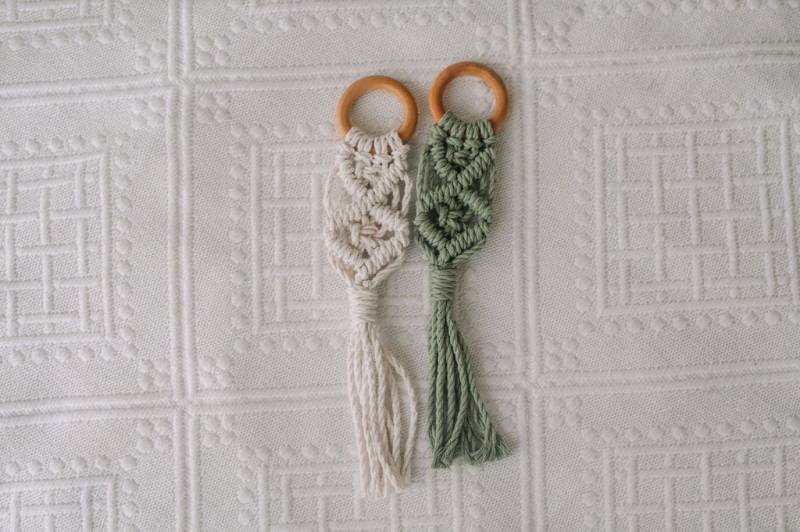2Er Set Makramee Baby Beissring Naturholz Ring Macramé Natur Baumwollkordel Aus Holz von Etsy - HomeofDunes