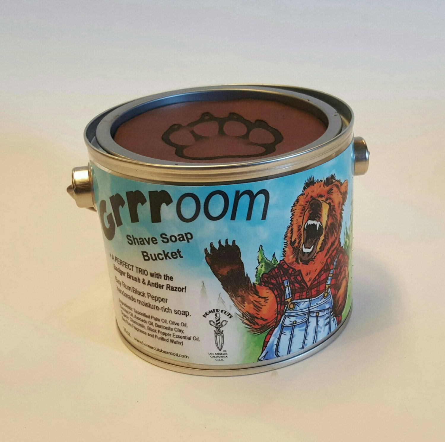 Grrroom Rasur Seife Buket von Etsy - HomerCutsBeardOil