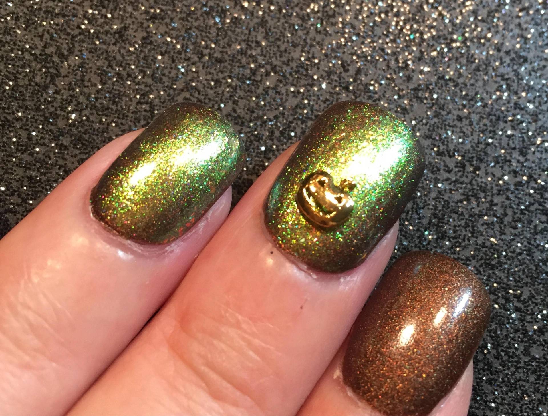 2Er Set Gold Kürbis Nagel Charms - Nail Art von Etsy - HoneyBunnyLacquer