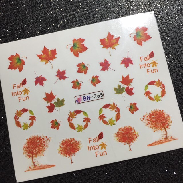 Ein Bogen Herbst Wasser Transfer Aufkleber - Nail Art von Etsy - HoneyBunnyLacquer