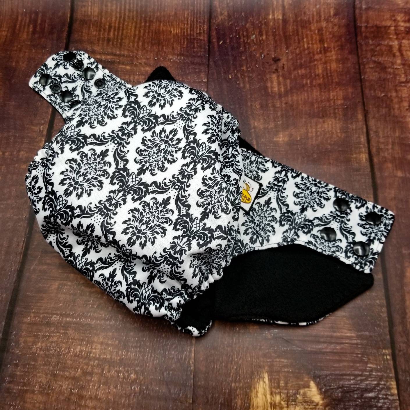 Victorian Vine Schwarz Pul Taschentuch Windel von Etsy - HoneybunsClothDiaper