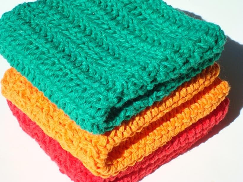 Gehäkelte Baumwollwaschlappen Hot Chili Kitchen 3Er Set von Etsy - HoookedHandmade