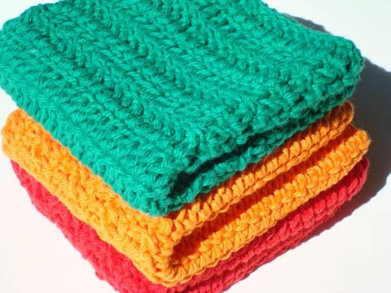 Gehäkelte Baumwollwaschlappen Hot Chili Kitchen 3Er Set von Etsy - HoookedHandmade