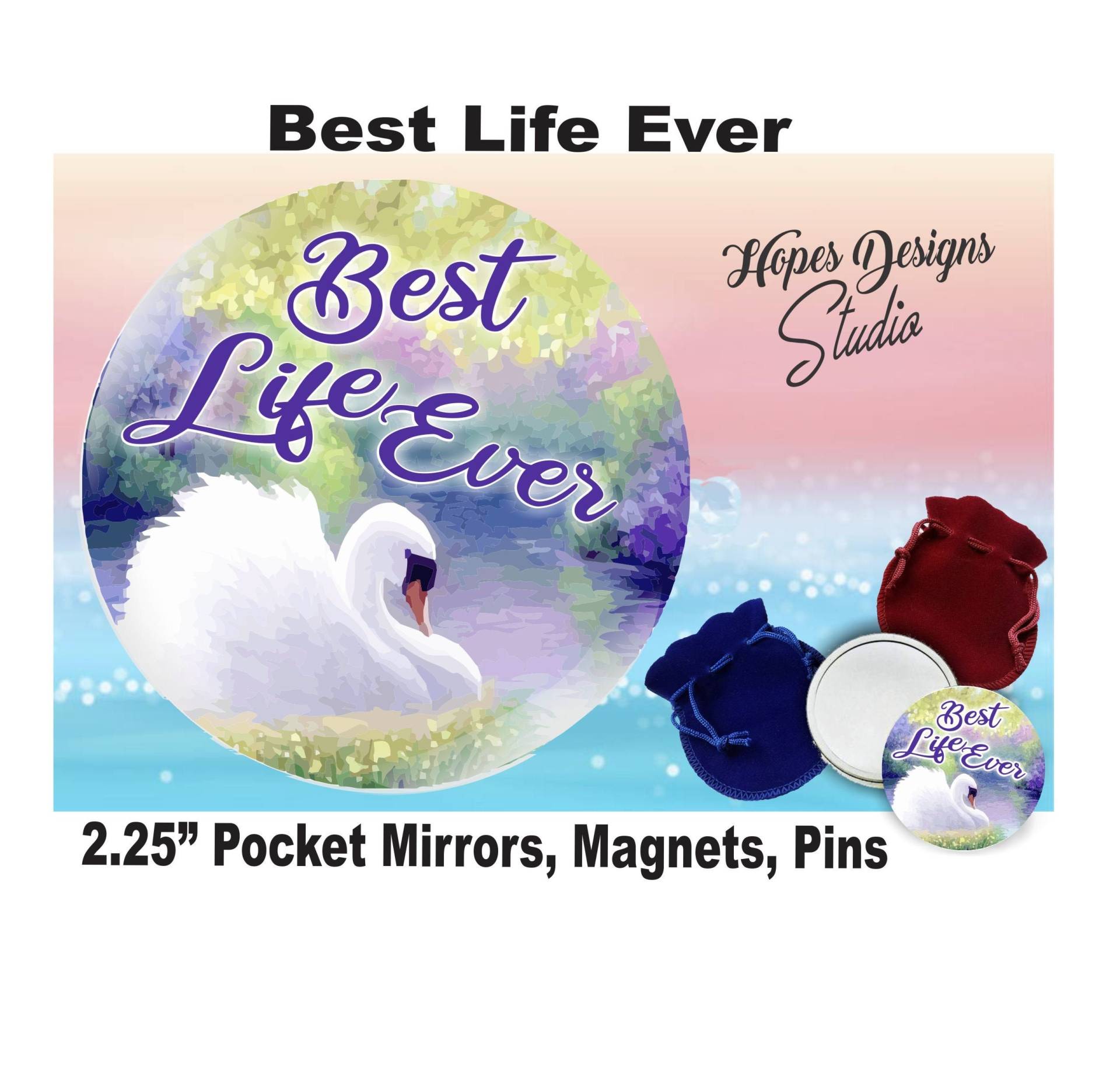 Jw Gifts/'best Life Ever/Schwan Design/2, 25" Taschenspiegel, Magnet, Pins/Jw.org/Taufe/Jw Ministry/Jw Convention/Pioneer/Ske Jw Gifts/'best Life Ever/Schwan Design/2, 25" Taschenspiegel, Magnet, Pins/Jw.org/Taufe/Jw Ministry/Jw Convention/Pioneer/Ske von Etsy - HopesDesignsJW