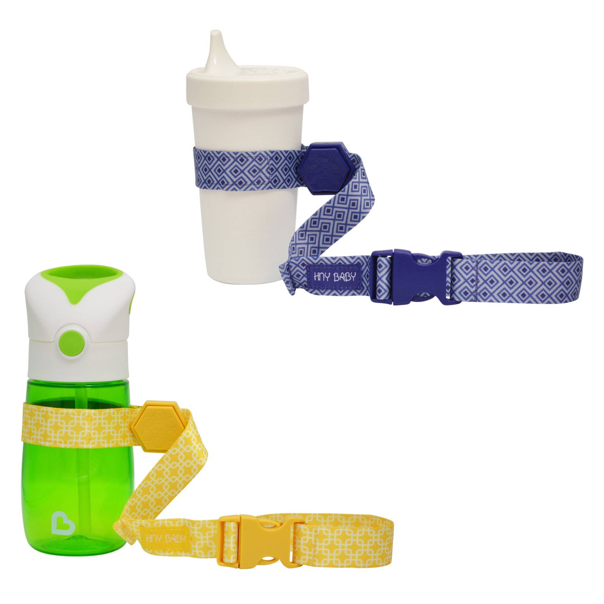 Hnybaby Schnabelgurt Für Babyflasche | Toy Strap 2 Pack Snack Cup Leine Mit Gummi-Griff Kinderwagen Hochstuhl Tether Blau/Gelb von Etsy - HunnyBabyCo