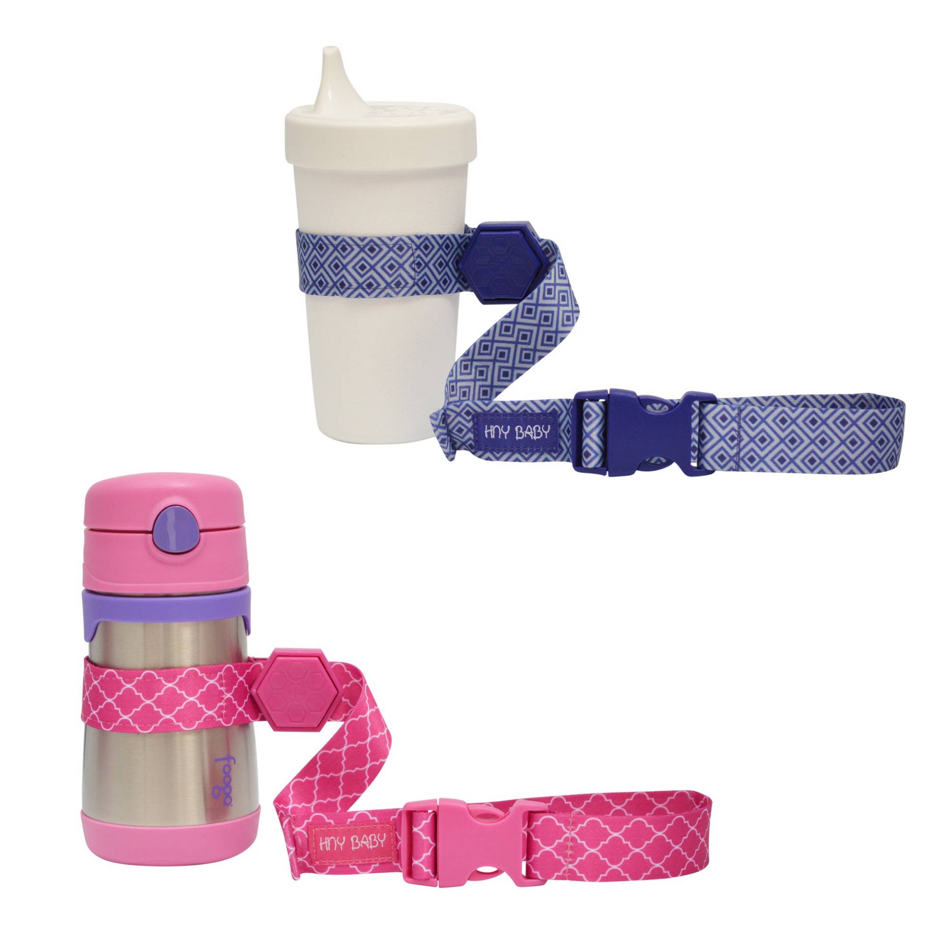 Hnybaby Schnabelgurt Für Babyflasche | Toy Strap 2 Pack Snack Cup Leine Mit Gummi-Griff Kinderwagen Hochstuhl Tether Blue/Pink von Etsy - HunnyBabyCo