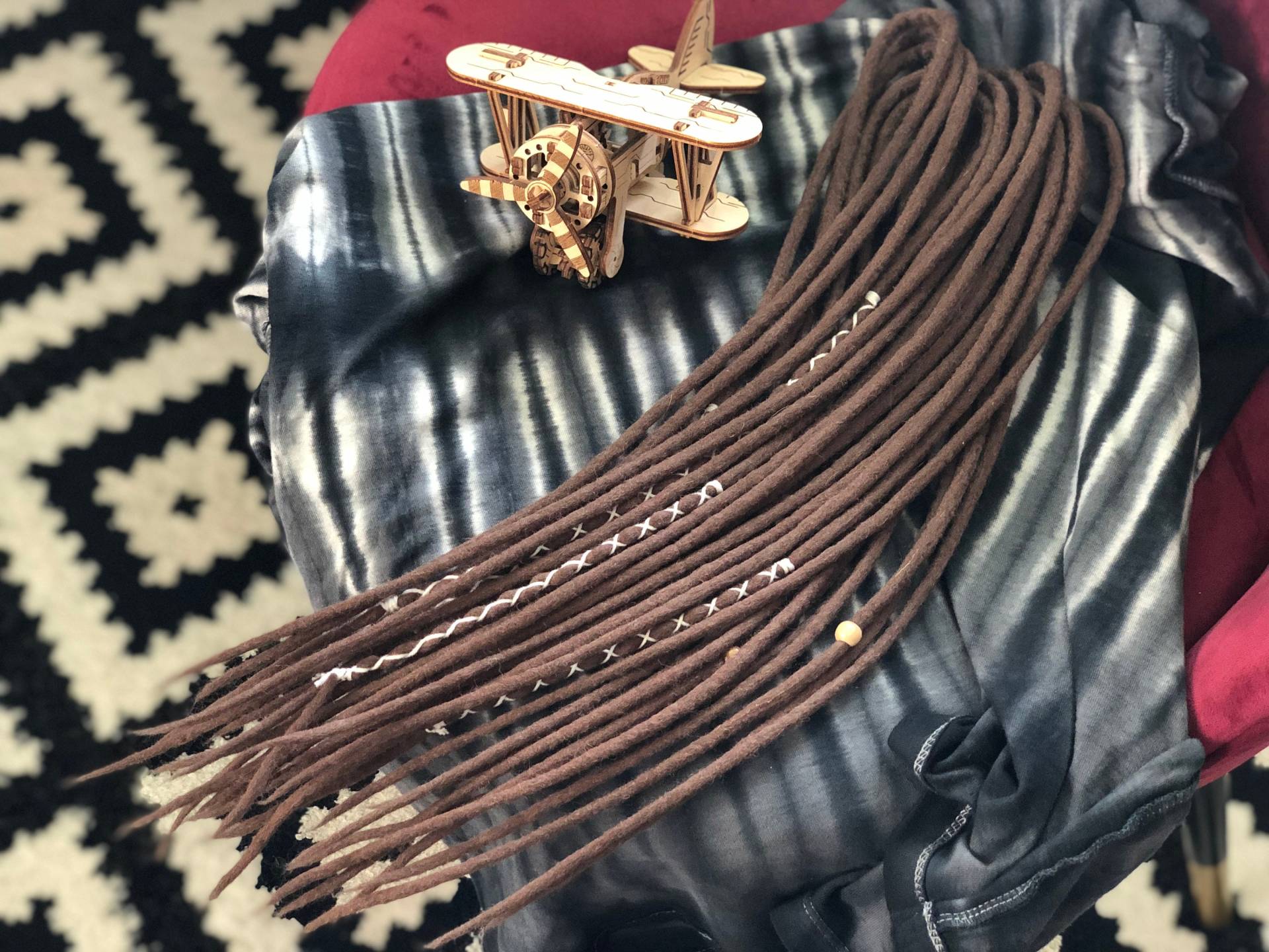 Wolle Dreads Tiramisu Hellbraun Doppelseitig Oder Einseitig Weich Gefälschte Merino Dreadlocks Set Geschenk von Etsy - HyggeDreads