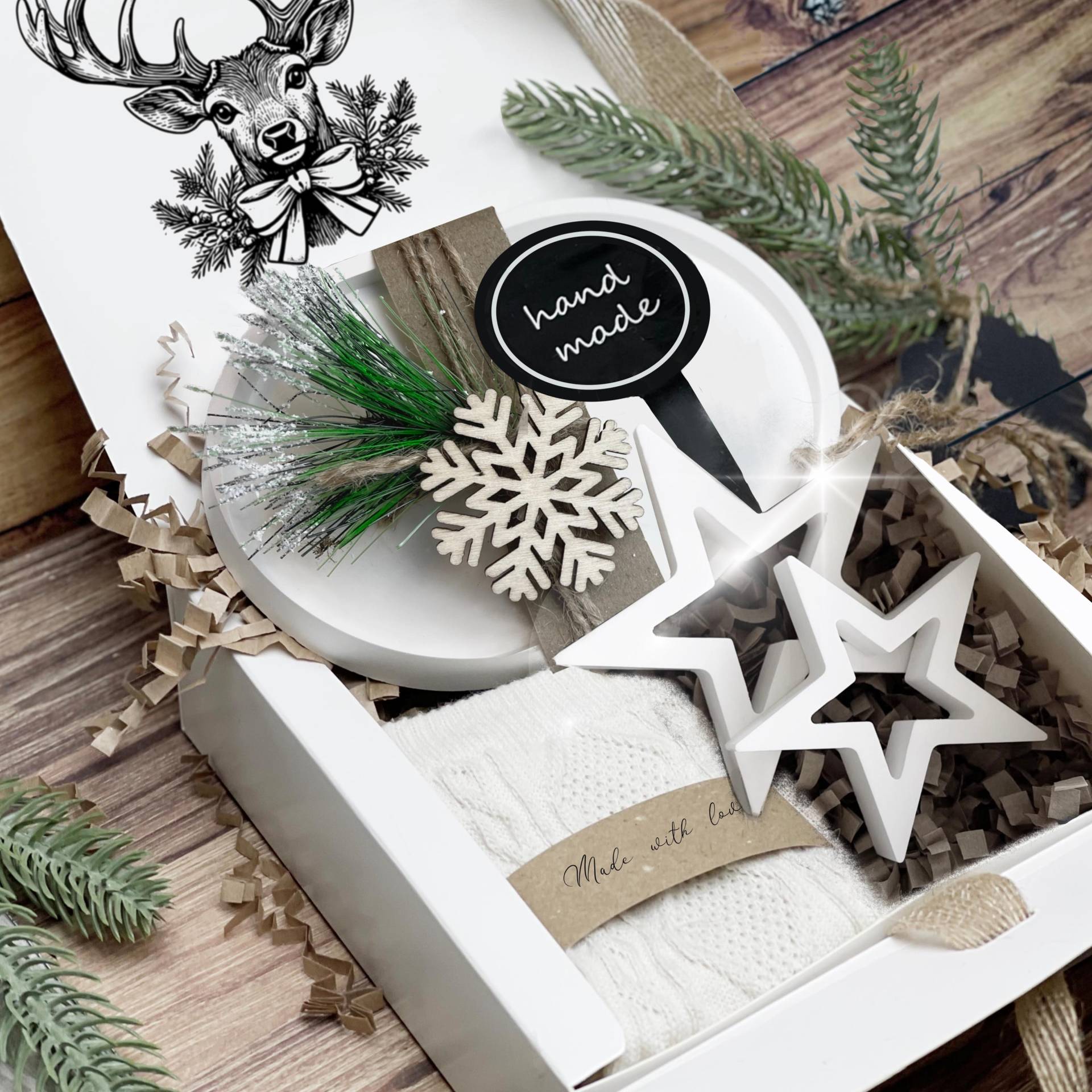 Weihnachtsgeschenk Personalisiert | Geschenkset Dekosterne Deko Set Weihnachten Geschenk von Etsy - IRAREMDESIGN