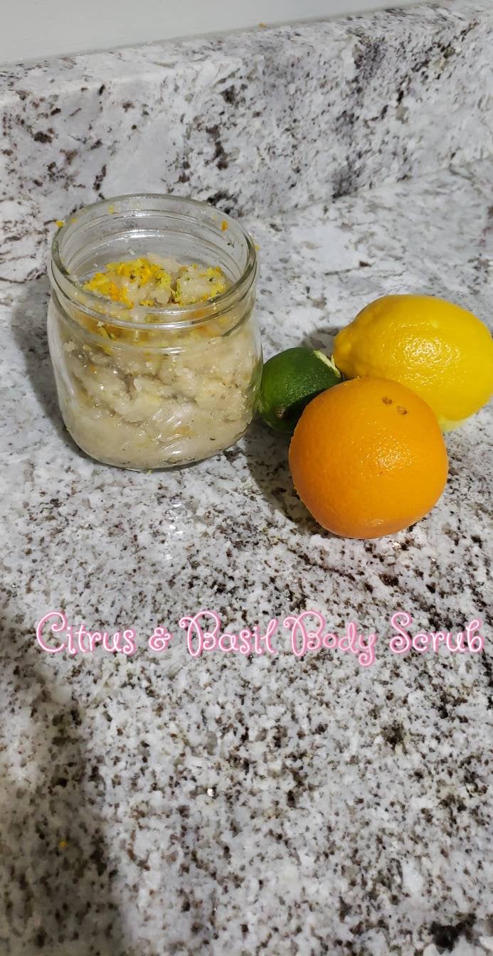Citrus Basilikum Körperpeeling von Etsy - Ibeautyorganics