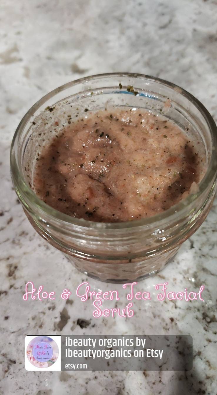 Gesichtspeeling Mit Aloe Und Grünem Tee von Etsy - Ibeautyorganics