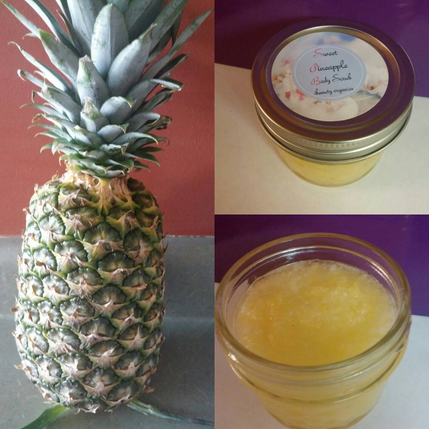 Süßes Ananas Körperpeeling von Etsy - Ibeautyorganics