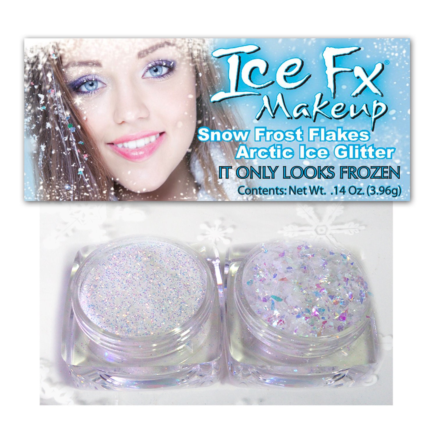 Kosmetik Glitzer & Passende Schillernde Flocken - Arctic White von Etsy - IceFxMakeup