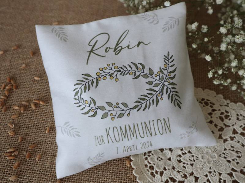 Geschenk Zur Kommunion Konfirmation | Körnerkissen Mit Namen Wärmekissen Dinkel Oder Raps Erinnerung Erste von Etsy - Ideeschmiede