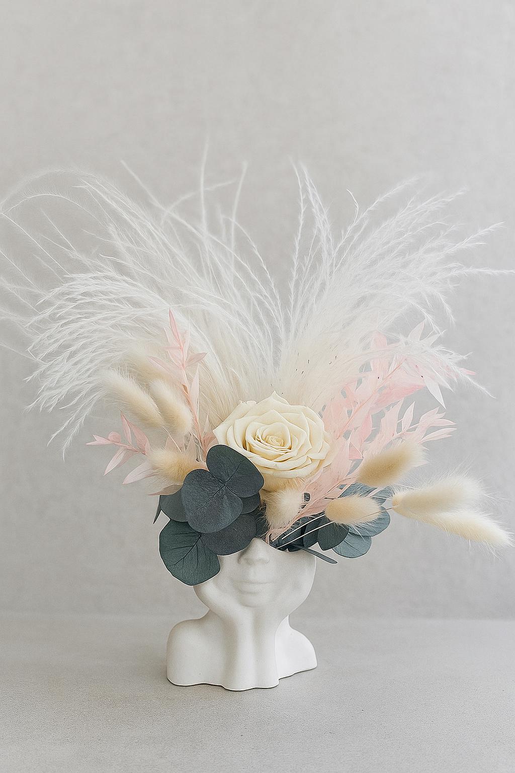 stabilisierte Blumen Im Topf - Trockenblumen Deko, Hochzeit Geschenk, Bürodeko, Eternal Flowers Arrangement von Etsy - IgnisDeco