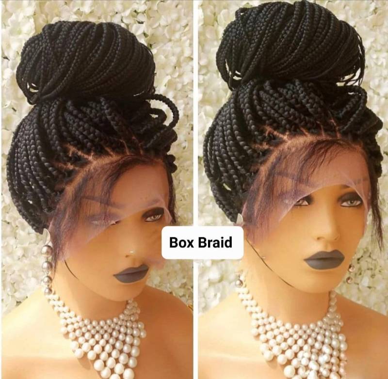 Box Geflochtene Volle Spitze/Frontal Perücke, Perücken Für Schwarze Frauen, Lace Geflecht. Cornrow Perücke von Etsy - IjUltimateHair