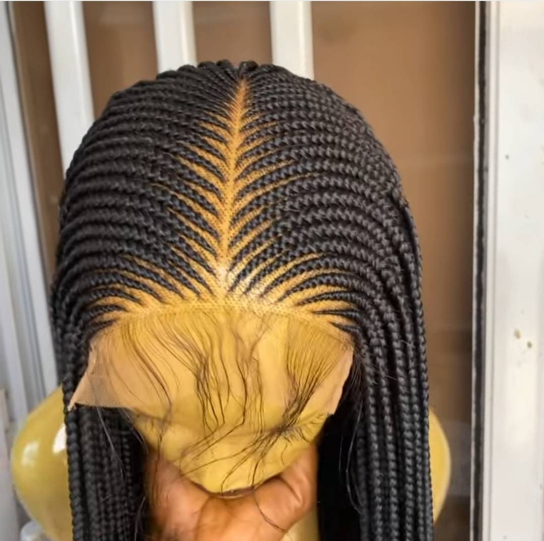 Handgemachte Volle Spitze Und Frontal Cornrow Geflochtene Perücke. Ghana-Perücken Für Schwarze Frauen. Box Braid Perücke Handgemachte Volle Spitze Und Frontal Cornrow Geflochtene Perücke. Ghana-Perücken Für Schwarze Frauen. Box Braid Perücke von Etsy - IjUltimateHair
