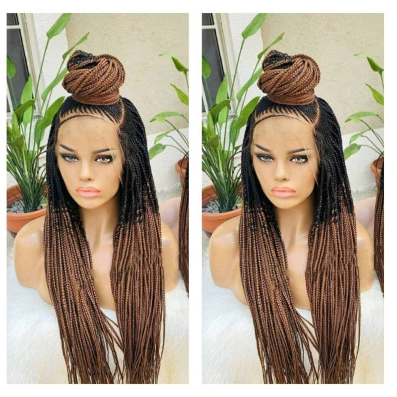 Pre-Order" Geflochtene Perücke, Versandfertig Handgemachte Cornrow Perücke Frontal. Flechtperücken Für Schwarze Frauen. Box Zopf Perücke von Etsy - IjUltimateHair