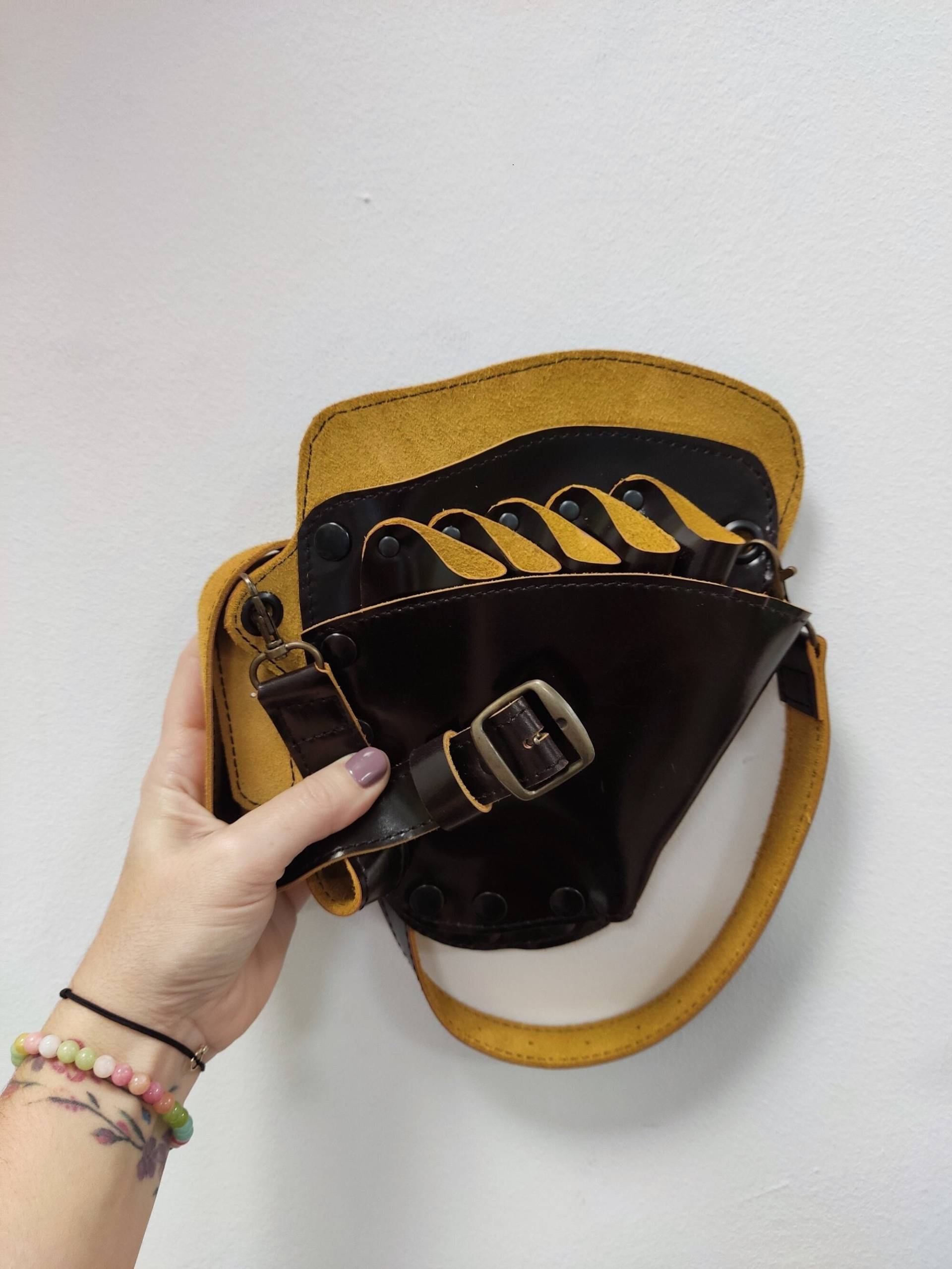 Leder Schere Friseur Tasche Hairstylist Werkzeugtasche Salon Gürtel von Etsy - IlchevleatherBG