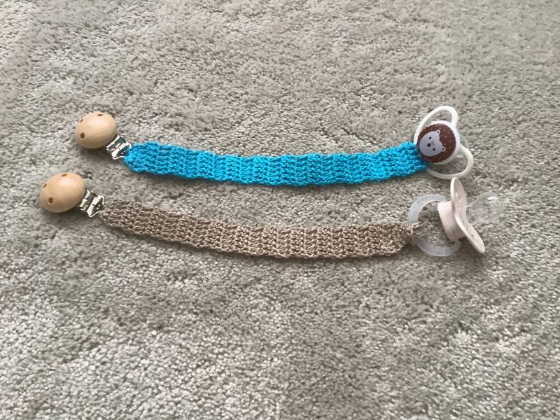 Schnullerkette, Schnullerband, Gehäkelt von Etsy - IlonasStrickwelt