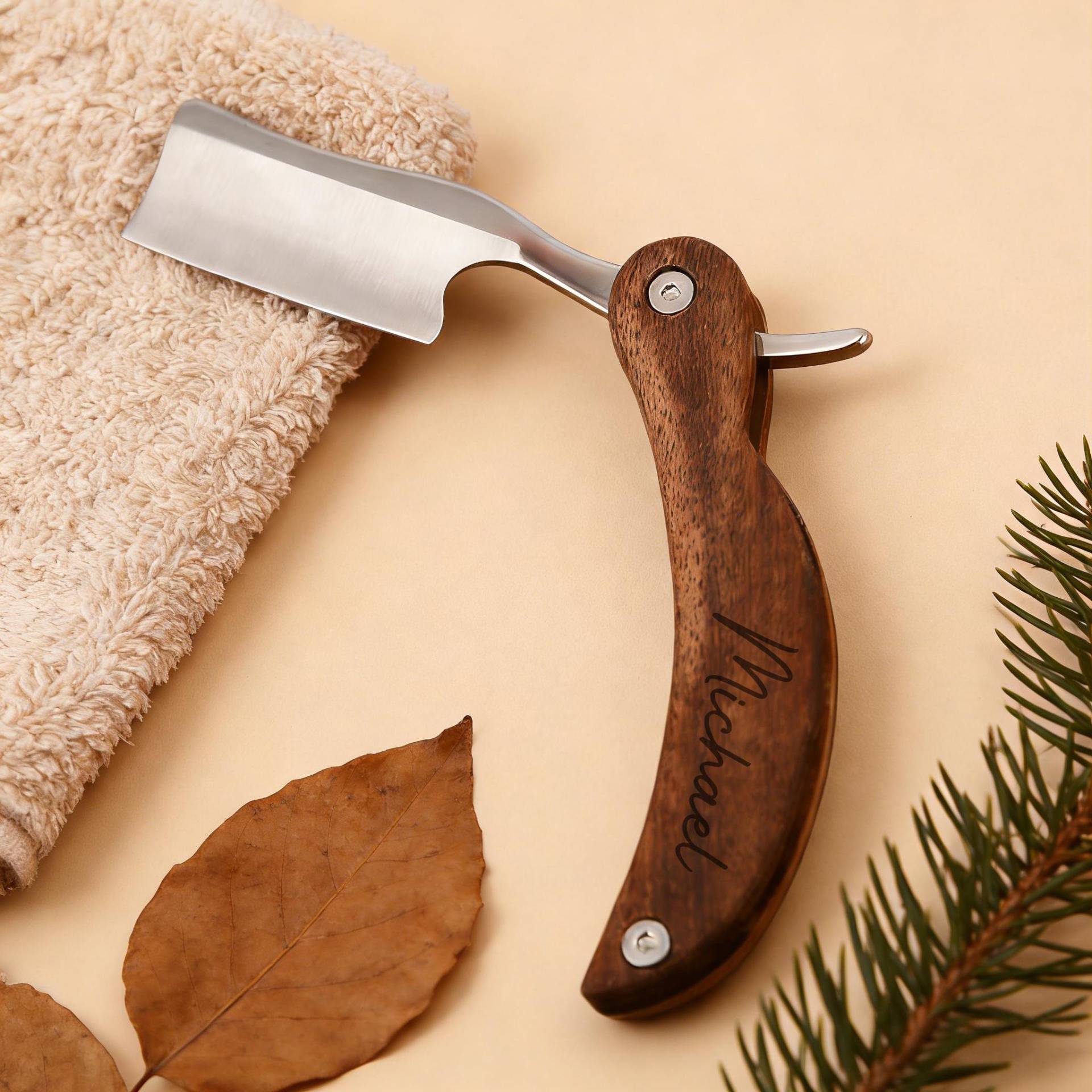 Custom Wooden Handle Razor, Vintage Style Shaver, Engraved Shaving Tool, Grooming Kit, Gift For Men, Groomsmen, Dad von Etsy - ImkFGs