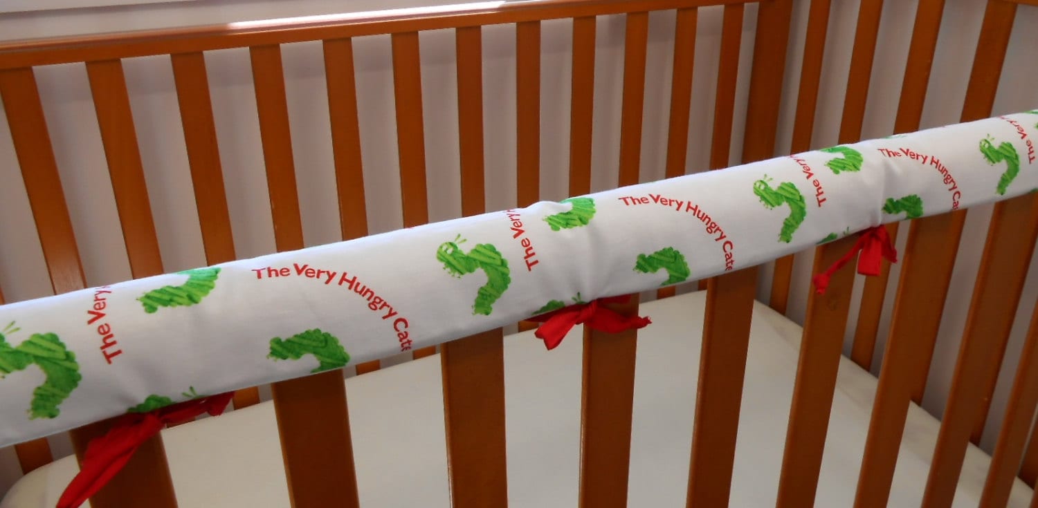 Babybett Krippe Schienenbezug Beißring Sehr Hungry Caterpillar Passt Auch Boori 100% Baumwolle von Etsy - InGrandmasHouse