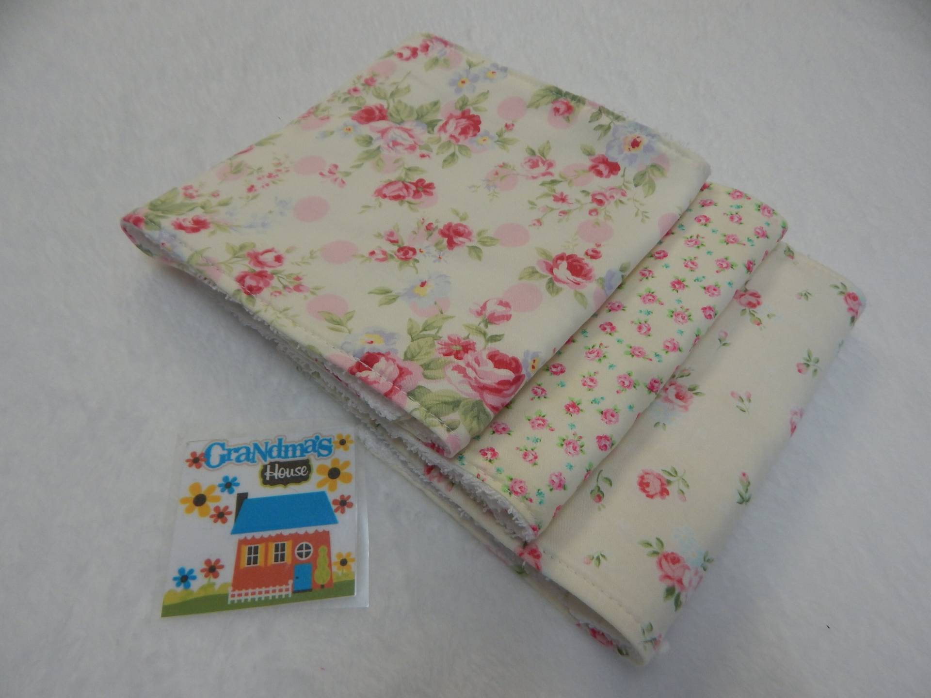 Rülpsen Sie Tücher Prinzessin Rose - Set 3-100 % Baumwolle von Etsy - InGrandmasHouse