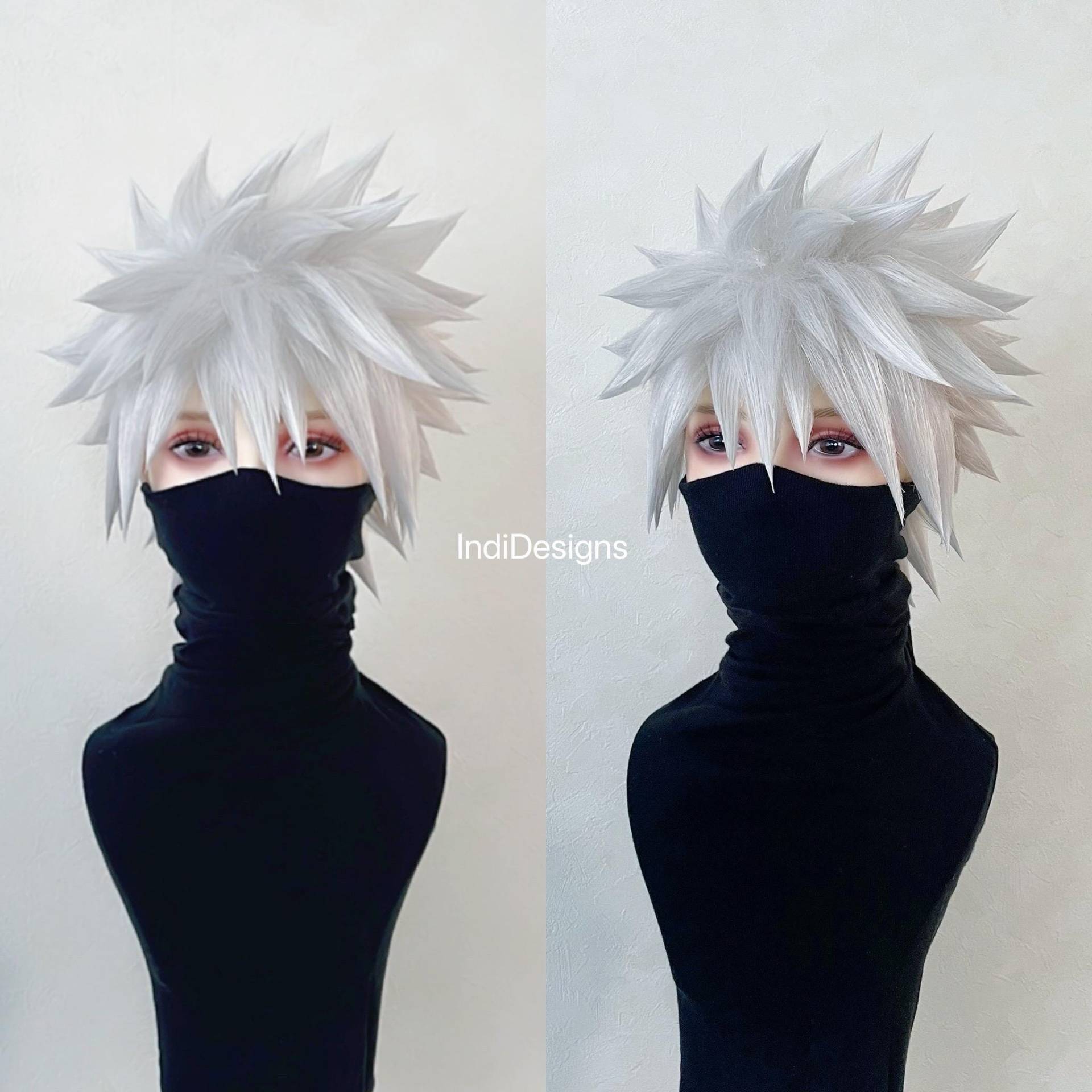 Silberne Stachelige Cosplay-Perücke von Etsy - IndiDesignsJP