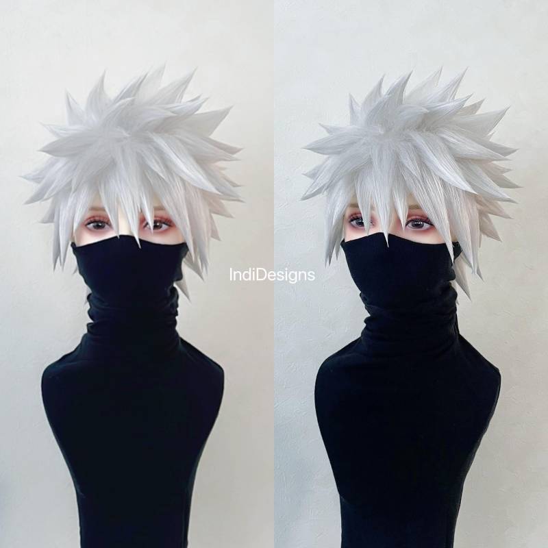 Silberne Stachelige Cosplay-Perücke Silberne Stachelige Cosplay-Perücke von Etsy - IndiDesignsJP