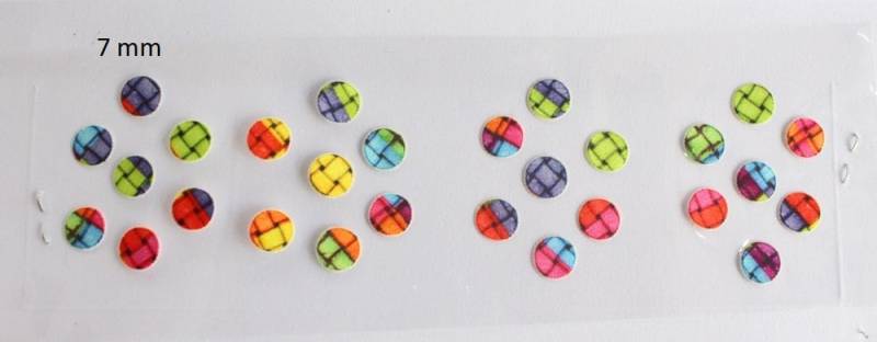 Mehrfarbige Runde Bindis Selbstklebende Stirnaufkleber von Etsy - IndianartstoreShop