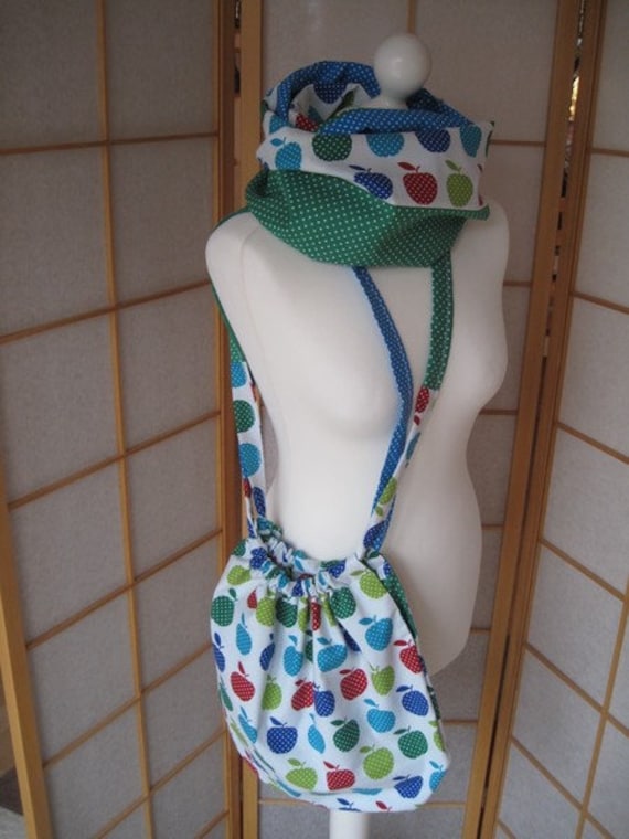 Set Loop+Tasche "Äpfel" von Etsy - InesSaKreATiv