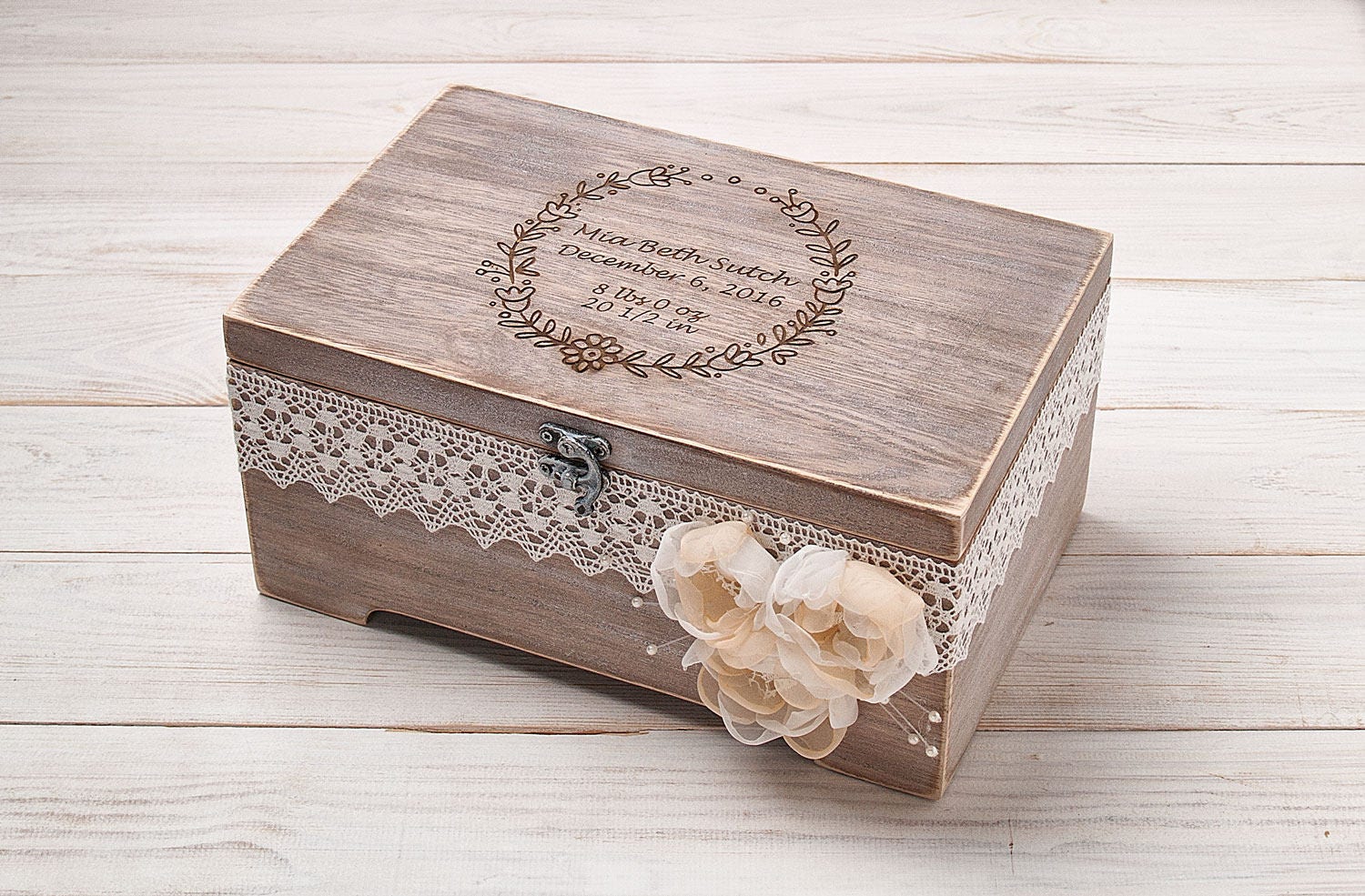 Baby Memory Box Zeit Kapsel Neue Andenken Personalisierte Neugeborenen Geschenk Mädchen Geburt Schatztruhe von Etsy - InesesWeddingGallery