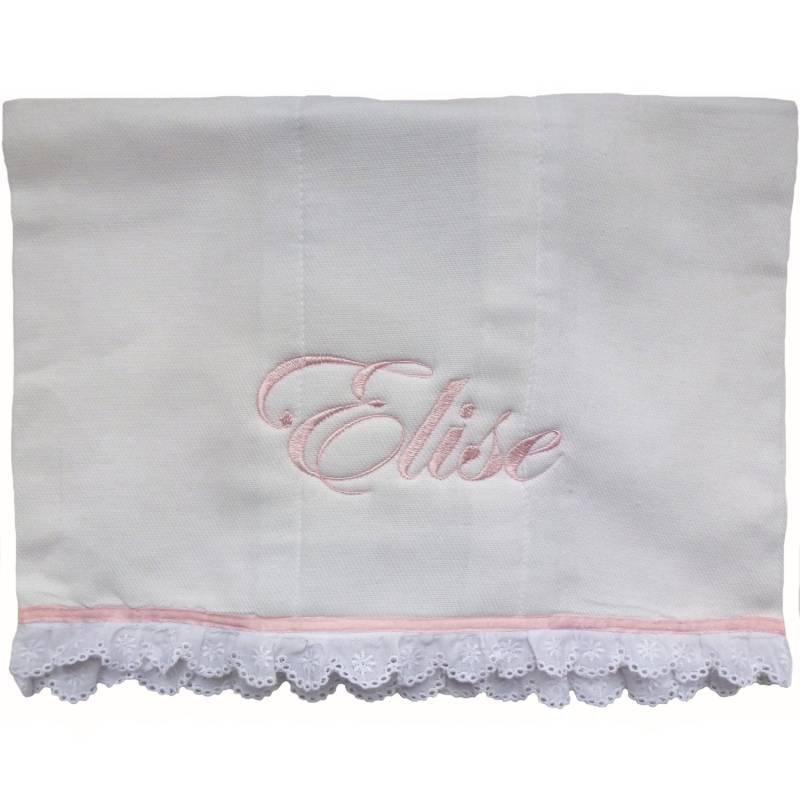 Bestickte Personalisierte Windel Burpie Mit Öse Spitze Und Satin Bestickte Personalisierte Windel Burpie Mit Öse Spitze Und Satin von Etsy - InitialImpressions