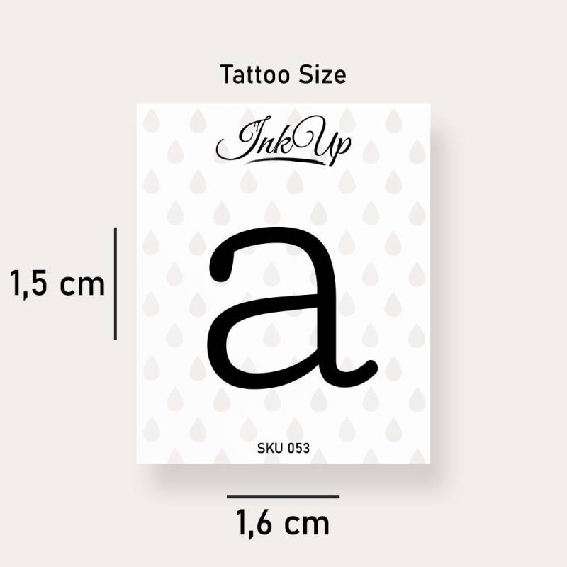 Buchstabe A Initialien Tattoo | 2-Wochen Semi Permanentes Natürliches Temporäres von Etsy - InkUpTattoo