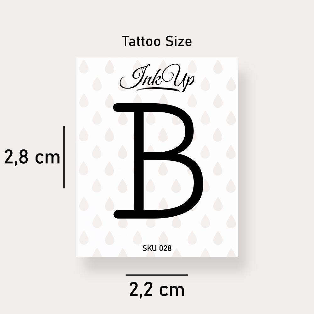Buchstabe B Initialien Tattoo | 2-Wochen Semi Permanentes Natürliches Temporäres Buchstabe B Initialien Tattoo | 2-Wochen Semi Permanentes Natürliches Temporäres von Etsy - InkUpTattoo