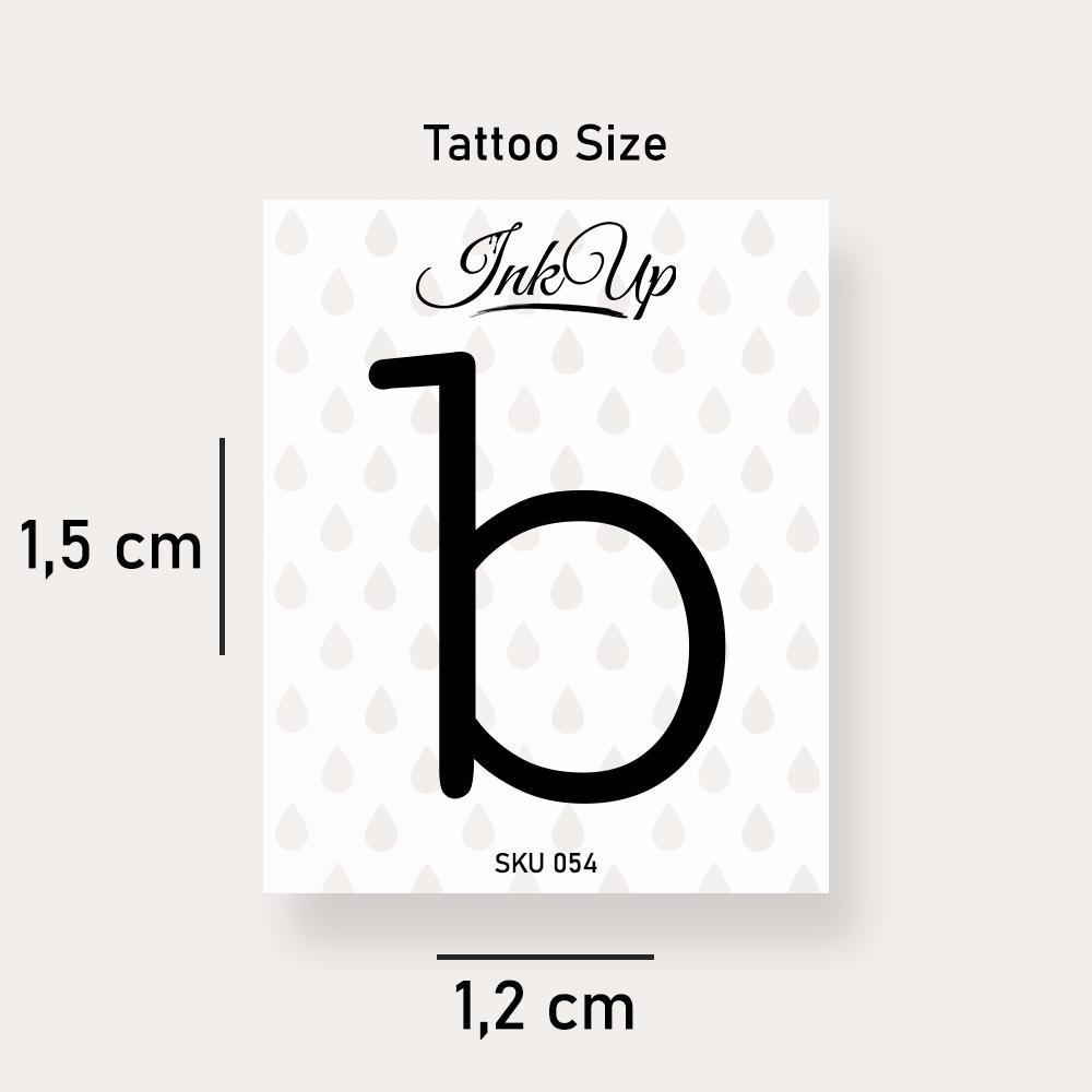 Buchstabe B Initialien Tattoo | 2-Wochen Semi Permanentes Natürliches Temporäres Buchstabe B Initialien Tattoo | 2-Wochen Semi Permanentes Natürliches Temporäres von Etsy - InkUpTattoo