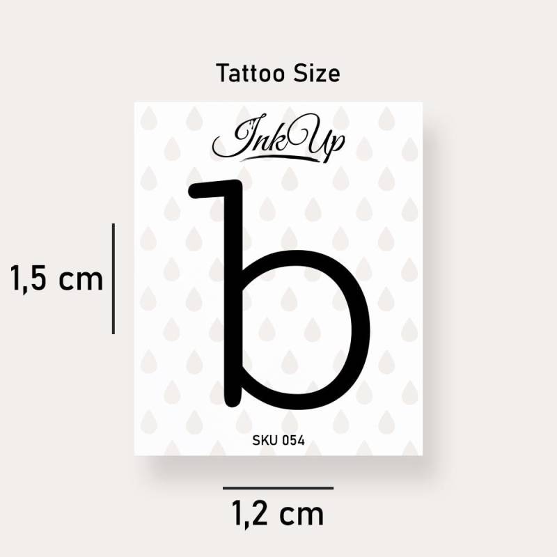 Buchstabe B Initialien Tattoo | 2-Wochen Semi Permanentes Natürliches Temporäres von Etsy - InkUpTattoo