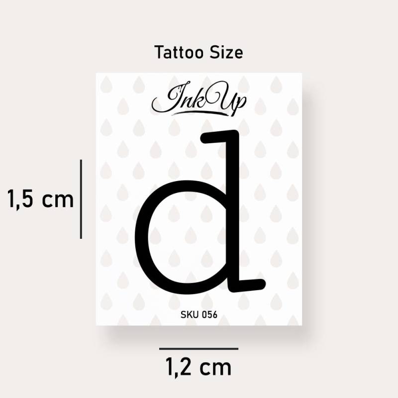 Buchstabe D Initialien Tattoo | 2-Wochen Semi Permanentes Natürliches Temporäres von Etsy - InkUpTattoo