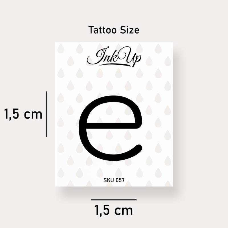 Buchstabe E Initialien Tattoo | 2-Wochen Semi Permanentes Natürliches Temporäres von Etsy - InkUpTattoo