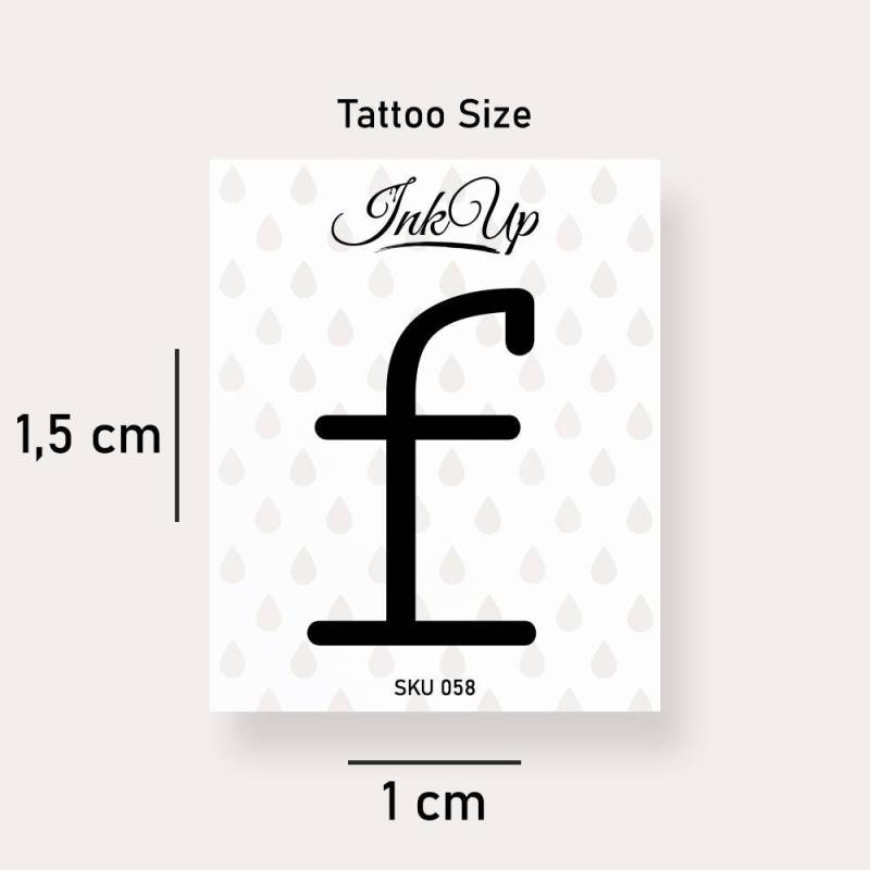 Buchstabe F Initialien Tattoo | 2-Wochen Semi Permanentes Natürliches Temporäres von Etsy - InkUpTattoo