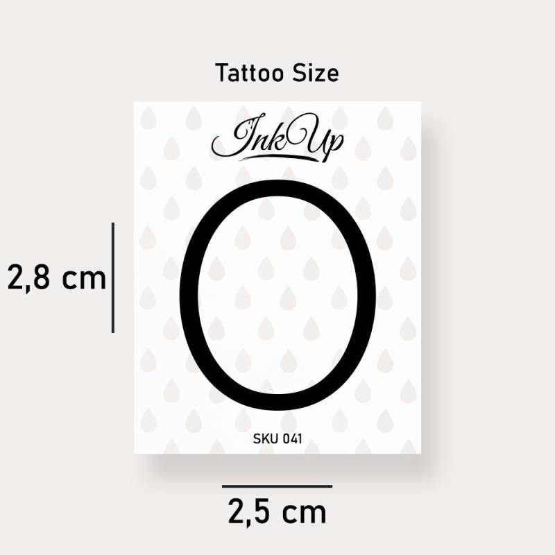Buchstabe O Initialien Tattoo | 2-Wochen Semi Permanentes Natürliches Temporäres von Etsy - InkUpTattoo
