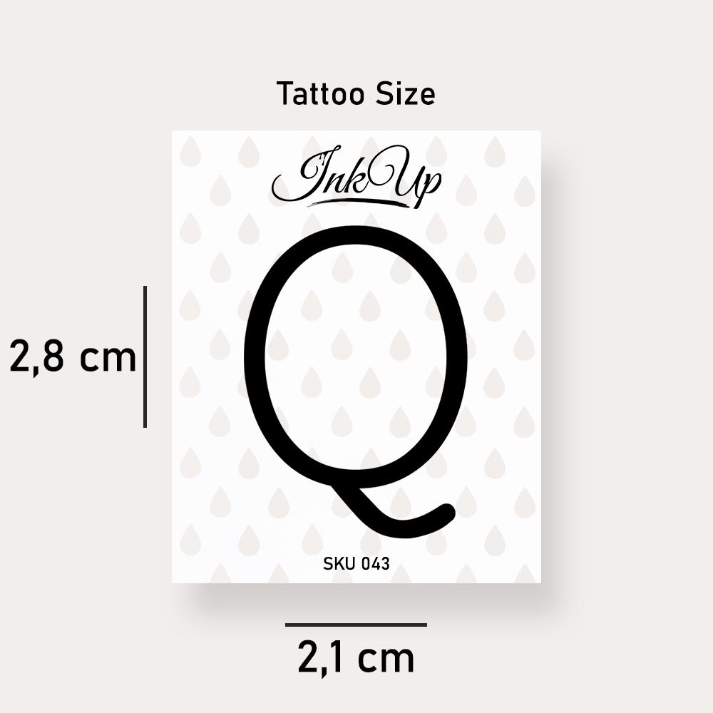 Buchstabe Q Initialien Tattoo | 2-Wochen Semi Permanentes Natürliches Temporäres Buchstabe Q Initialien Tattoo | 2-Wochen Semi Permanentes Natürliches Temporäres von Etsy - InkUpTattoo